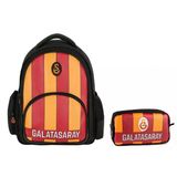 Galatasaray Erkek Çocuk Çizgi Baskılı Suni Deri Okul Çantası Ve Kalemlik Seti (İkili Set) - Setme25556c