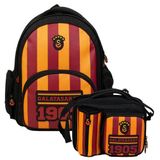 Galatasaray Erkek Çocuk İlkokul Çantası ve Beslenme Çantası Seti (Galatasaray Baskılı) Sarı - Kırmızı - Siyah - SETGS26925B