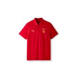Galatasaray Erkek Polo Yaka Tişört Kırmızı Sarı Taraftar Düğmeli Pike Kumaş Spor Tişört 78682724