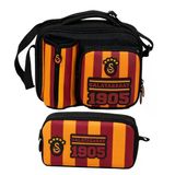 Galatasaray Galatasaray 1905 Kabartmalı Sarı - Kırmızı - Siyah Erkek Çocuk Okul Beslenme Çantası ve Kalemlik Seti - SETGS26927