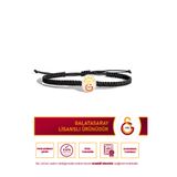 Galatasaray GS RENKLİ LOGO MAKROME BİLEKLİK (SİYAH)