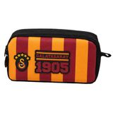 Galatasaray İki Gözlü Erkek Çocuk Galatasaray Baskılı Siyah - Sarı - Kırmızı Okul Kalem Çantası/Kalemlik - 26928
