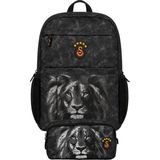 Galatasaray İkili Okul Çantası ve Kalemlik Seti Gri - Siyah (Aslan Baskılı) Erkek Çocuk - SETGS26511C