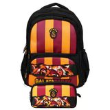 Galatasaray İkili Okul Çantası ve Kalemlik Seti Siyah - Kırmızı (GS Aslan Baskılı) Erkek Çocuk - SETGS26568C