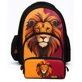 Galatasaray İkili Okul Çantası ve Kalemlik Seti Siyah - Kırmızı - Sarı (Aslan Baskılı) Erkek Çocuk - SETGS26562C