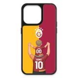 Galatasaray Kişiye Özel Baba Oğul iPhone 13 Pro Kılıf (Cam) - Lisanslı Orijinal