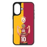 Galatasaray Kişiye Özel Baba Oğul iPhone 16 Kılıf (Cam) - Lisanslı Orijinal