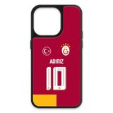 Galatasaray Kişiye Özel Parçalı Forma iPhone 14 Pro Kılıf (Cam) - Lisanslı Orijinal
