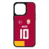Galatasaray Kişiye Özel Parçalı Forma iPhone 14 Pro Max Kılıf (Cam) - Lisanslı Orijinal