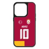 Galatasaray Kişiye Özel Parçalı Forma iPhone 15 Pro Kılıf (Cam) - Lisanslı Orijinal