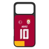 Galatasaray Kişiye Özel Parçalı Forma iPhone 17 Pro Kılıf (Cam) - Lisanslı Orijinal