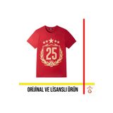 Galatasaray Lisanslı 2025 Şampiyonluk Kırmızı Özel Yetişkin T-Shirt