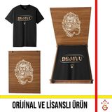 Galatasaray Lisanslı 2026 Şampiyonluk Dejavu Siyah Tişört Aslan Ahşap Kutulu - XS