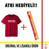 Galatasaray Lisanslı 2026 Şampiyonluk Dominasyon Kırmızı T-Shirt ve El Yazılı Atkı - XL