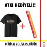 Galatasaray Lisanslı 2026 Şampiyuk Dejavu Siyah T-Shirt ve El Yazılı Atkı