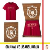 Galatasaray Lisanslı 26 Şampiyonluk Dejavu Kırmızı T-Shirt 26 Şampiyonluk Ahşap Kutulu