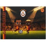 Galatasaray Lisanslı 48 Parça Puzzle - Sané ve Osimhen Illüstrasyonlu Çocuk Yapboz - Sane-Osimhen