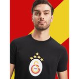 Galatasaray Lisanslı 5 Yıldızlı Siyah Özel Tişört - XL