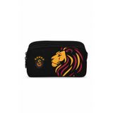 Galatasaray Lisanslı Aslan Baskılı Kalemlik - Siyah Çift Bölmeli Okul Kalem Çantası