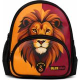 Galatasaray Lisanslı Aslan Baskılı Okul Çantası - Çift Bölmeli Su Itici Özellikli Okul Çantası