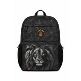 Galatasaray Lisanslı Aslan Baskılı Sırt Çantası - Kamuflaj Desenli 3 Bölmeli Okul Çantası