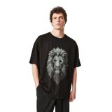 Galatasaray Lisanslı Aslan Baskılı Siyah Erkek T-Shirt