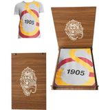 Galatasaray Lisanslı Büyük Logolu Gri T-Shirt Hediye Aslan Ahşap Kutulu - M