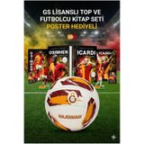 Galatasaray Lisanslı Futbol Topu + Icardi & Osimhen Kitap Seti - 3D Biblo, Poster Ve Kart Hediyeli
