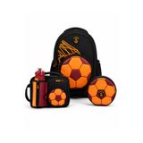 Galatasaray Lisanslı Futbol Topu Temalı 3’lü Okul Çantası Seti – Okul Çantası + Beslenme Çantası + Kalem Çantası Siyah Sarı Kırmızı