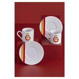 Galatasaray LİSANSLI GALATASARAY 2 KİŞİLİK PORSELEN TÜRK KAHVESİ FİNCAN TAKIMI