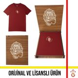 Galatasaray Lisanslı Gerçekleri Tarih Yazar 5 Yıldızlı Bordo T-Shirt Aslan Ahşap Kutulu E251392 - XL
