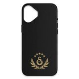 Galatasaray LİSANSLI IPHONE 16 5 YILDIZ GOLD ARMA DERİ MAGSAFE TELEFON KILIFI "DEKOMUS CEP DEFTERİ H