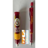 Galatasaray Lisanslı Mekanik Roket Silgi ve Metal Clip Versatil Kalem 0.7 mm (Kırmızı) İle Sezgistore Kitap Ayra