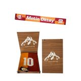 Galatasaray Lisanslı Metin Oktay Şal Atkı - Hediye İcardi Ahşap Kutulu
