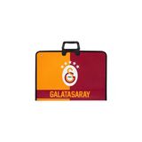 Galatasaray Lisanslı Parçalı Amblem Baskılı Proje Çantası - Askılı Fermuarlı Resim Çantası 35X50 Cm