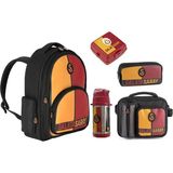 Galatasaray Lisanslı Parçalı Forma Temalı Çelik Termoslu Ilkokul Çanta Seti – Beş Parçalı Set