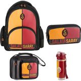 Galatasaray Lisanslı Parçalı Suni Deri Okul Sırt Çanta Seti 4 Lü Çanta Seti - standart - Renkli