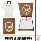 Galatasaray Lisanslı Puma 2025-2026 Beyaz Deplasman Forma 26 Şampiyonluk Ahşap Kutulu 77981102 - 2XL