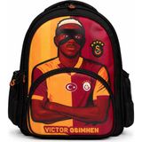 Galatasaray Lisanslı Victor Osimhen Figürlü 3 Bölmeli Okul Çantası - Su Itici Kumaşlı Sırt Çantası