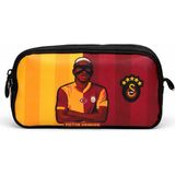 Galatasaray Lisanslı Victor Osimhen Figürlü Kalemlik - Çift Bölmeli Su Itici Kumaşlı Kalem Kutusu - Siyah