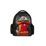Galatasaray Mauro Icardi 3 Bölmeli Suni Deri Okul Sırt Çantası, Siyah