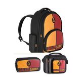 Galatasaray Official Lisanslı Parçalı Suni Deri 25552 Sırt Çantası+Beslenme Çantası+Kalemlik Seti