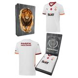 Galatasaray Orijinal 2024/25 5 Yıldızlı Beyaz Deplasman Taraftar Forma Aslan Baskılı Ahşap Kutu