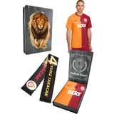 Galatasaray Orijinal 23-24 Parçalı 5 Yıldızlı Forma + Şal Kaşkol Set Özel Ahşap Kutulu - 741-Sarı - XL