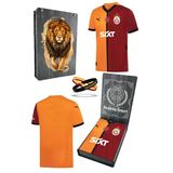 Galatasaray Orijinal 24/25 Parçalı 5 Yıldız Forma Spor Bileklik Set Aslan Baskı Hediye Ahşap Kutu
