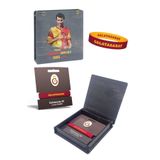 Galatasaray Orijinal Çift Taraflı Silikon Bileklik Aslan Baskılı Hediyelik Ahşap Kutulu