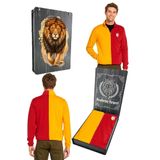 Galatasaray Orijinal Dik Yaka Tam Fermuar 5 Yıldızlı Sarı Kırmızı Sweat Gs Aslan Baskılı
