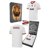Galatasaray Orijinal Lisanslı 2024/25 5 Yıldızlı Beyaz Deplasman Taraftar Forma Spor Bileklih Set