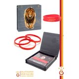Galatasaray Orijinal Lisanslı 3'lü Silikon Bileklik Aslan Baskılı Hediyelik Ahşap Kutulu