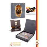 Galatasaray Orijinal Lisanslı 3'lü Silikon Yetişkin Bileklik Aslan Baskılı Hediyelik Ahşap Kutulu